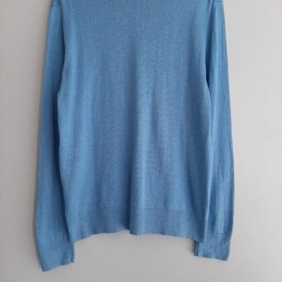 BANANA REPUBLIC Premium Luxe Yarn Sweater Blue Men's Sz M - Picture 7 of 9